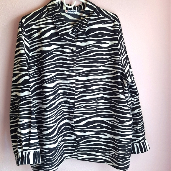 ZEBRA PRINT NATIONAL BLOUSE - Picture 1 of 12